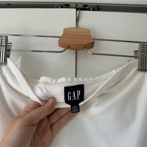 GAP Mixed Media Midi Dress Off White - Picture 5 of 9